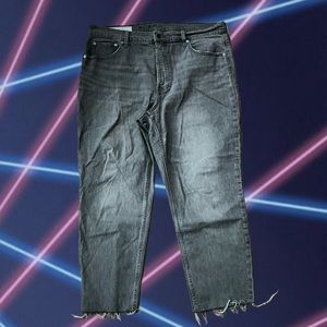 GAP Curvy Straight High Rise dark grey denim jeans size 18